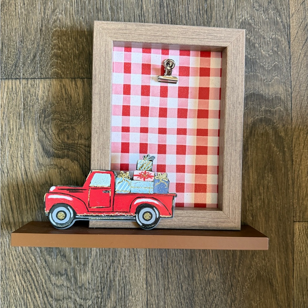 Red Truck Holiday Tabletop Picture Frame